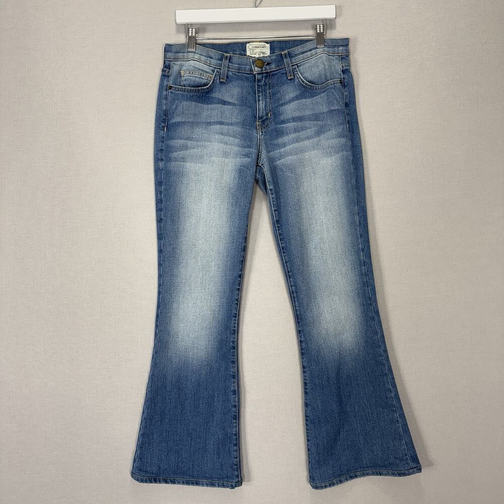 Current Elliott The Low Bell Spectator Jeans Womens 30 Blue Low Rise Flare Y2K